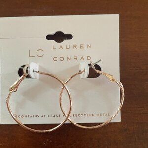 Bundle 3 for.$12.  Lauren Conrad Gold Tone Hoop Earrings